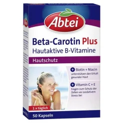Abtei Beta-Carotin Plus Hautaktive B-Vitamine Kapseln , 50 St