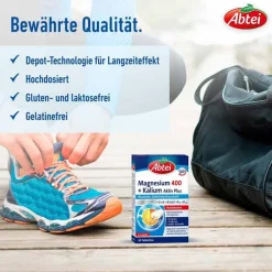 Abtei Magnesium 400 + Kalium Tabletten, 30 St
