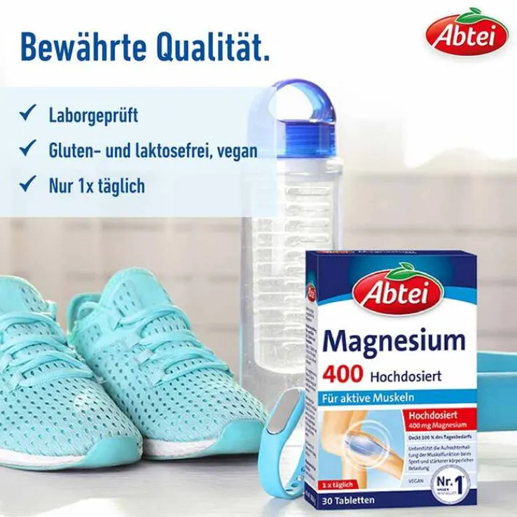 Abtei Magnesium 400 hochdosiert Tabletten, 30 St