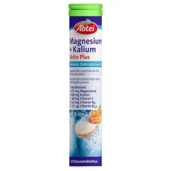 New Abtei Magnesium + Kalium Aktiv Plus Brausetabletten, 15 St
