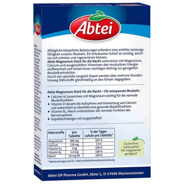 Discount Abtei Magnesium Stark für die Nacht Depot Tabletten, 30 St