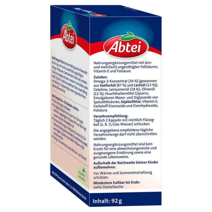 Abtei Omega-3 Plus Kapseln , 60 St