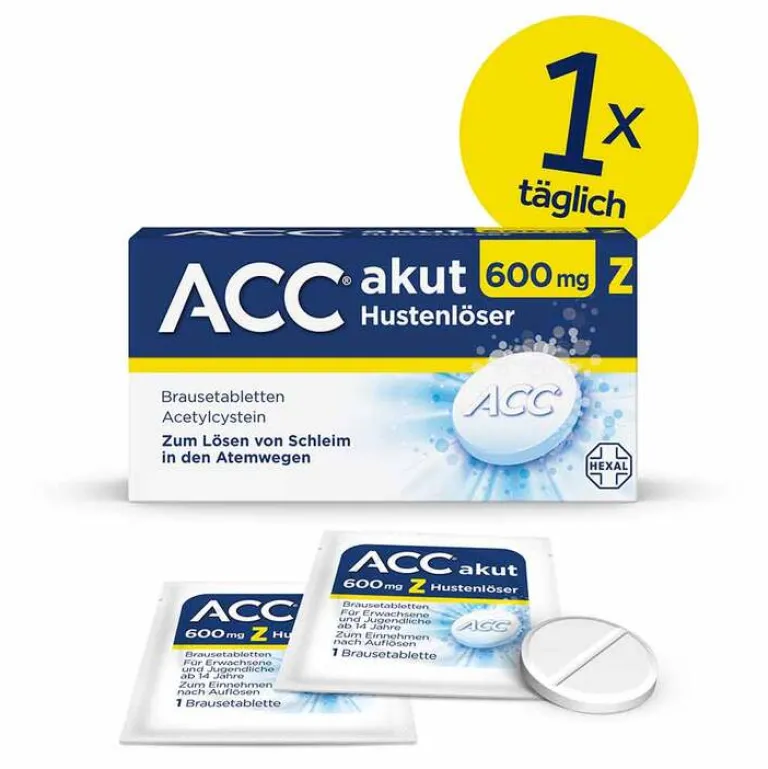Online akut 600 mg Z Hustenlöser, Brausetabletten, 10 St Hustenlöser