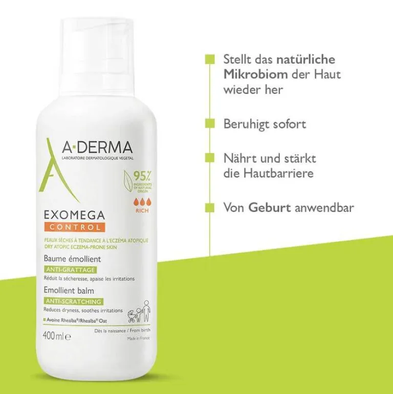 Sale A-Derma Exomega Control Balsam rückfettend, 400 ml