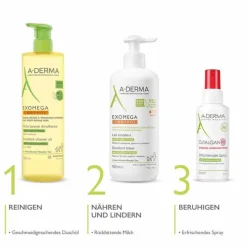 A-Derma Promo-Kit Exomega Milch + Spray, 1 St
