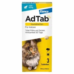 Discount Adtab ™ Kautabletten für Katzen 48 mg über 2 bis 8 kg, 3 St