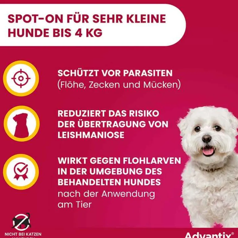 Sale Advantix Spot-on Hund bis 4 kg Lösung, 4 St
