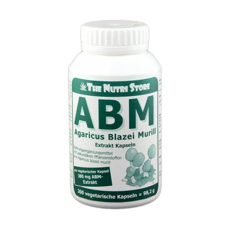 Hot The Nutri Store Agaricus Blazei Murill Extrakt vegetarische Kapseln, 200 St
