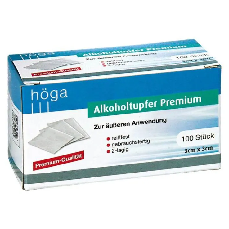 Alkoholtupfer Premium 3x3 cm, 100 St