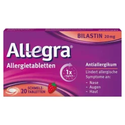 Allergietabletten 20 mg Schmelztabletten, 20 St Bilastin|Allergie Tabletten