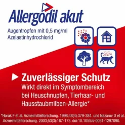 Sale akut Augentropfen mit Azelastin, 6 ml Augentropfen Bindehautentzündung|Augentropfen Allergie
