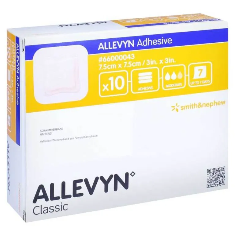 Clearance Allevyn Adhesive 7,5x7,5 cm haftende Wundauflage, 10 St