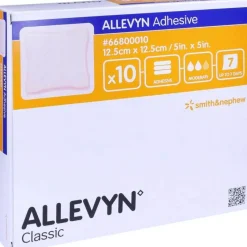 New Allevyn Adhesive 12,5x12,5 cm haftende Wundauflage, 10 St