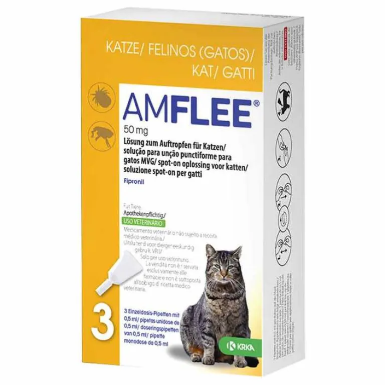 Hot Amflee 50 mg Spot-On für Katzen, 3 St