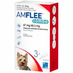 combo 67/60,3 mg Lösung zum Auftropfen für Hunde 2-10 kg, 3 St Flöhe, Zecken & Co.