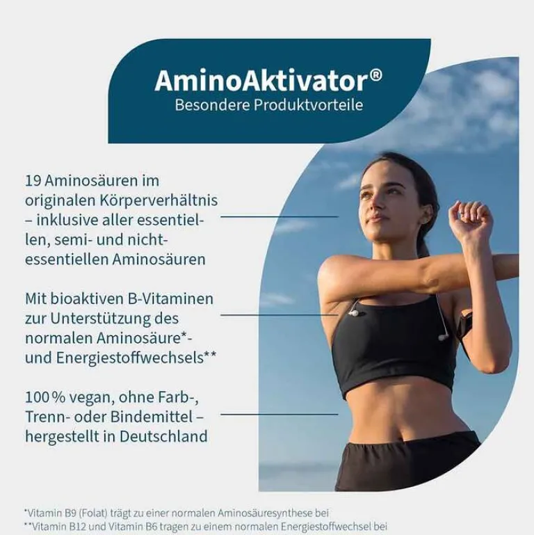 Online Natugena Aminoaktivator Aminosäuren + Vit.B6 + B9 + B12 vegan Kps, 180 St