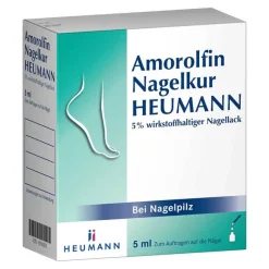 Amorolfin Nagelkur 5 % wirkstoffhaltiger Nagellack, 5 ml Nagelpilz Lack
