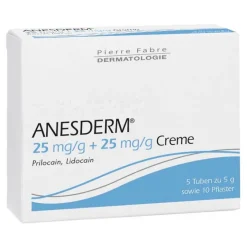 Discount 25 mg/g + 25 mg/g Creme + Pflaster, 5X5 g Lidocain