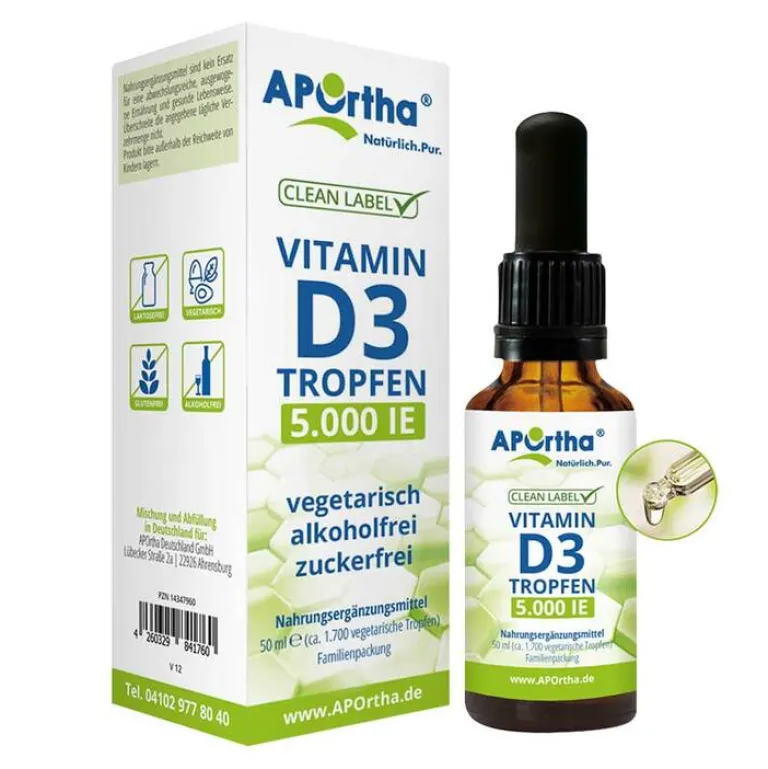 Discount Aportha Vitamin D3 Tropfen 5.000 I.E. 125 µg, 50 ml