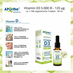 Discount Aportha Vitamin D3 Tropfen 5.000 I.E. 125 µg, 50 ml