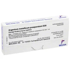 Hot Argentum metallicum Präparat D 20 Ampullen, 8 St Erkältung