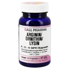 Clearance Arginin / Ornithin / Lysin 4:3:4 GPH Kapseln, 60 St Aminosäuren