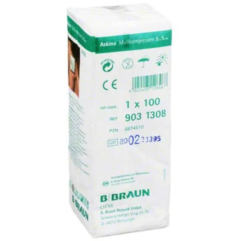 Outlet Mullkompressen 5x5 cm, 100 St Sterile Kompressen