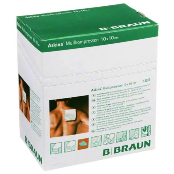 Askina Mullkompressen 10x10, 25X2 St