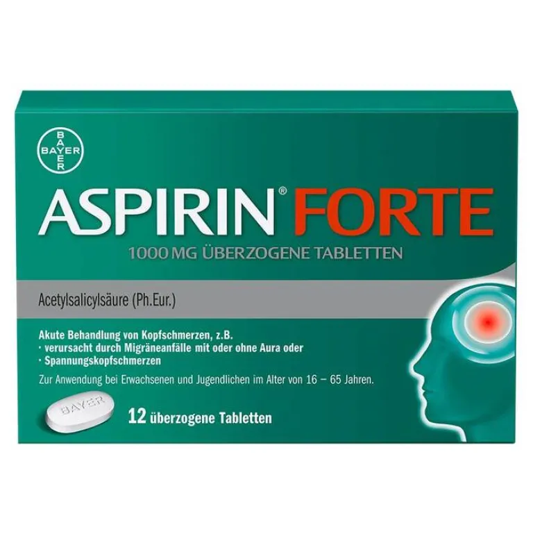 Outlet FORTE 1000 mg überzogene Tabletten, 12 St Migräne Tabletten|Kopfschmerztabletten