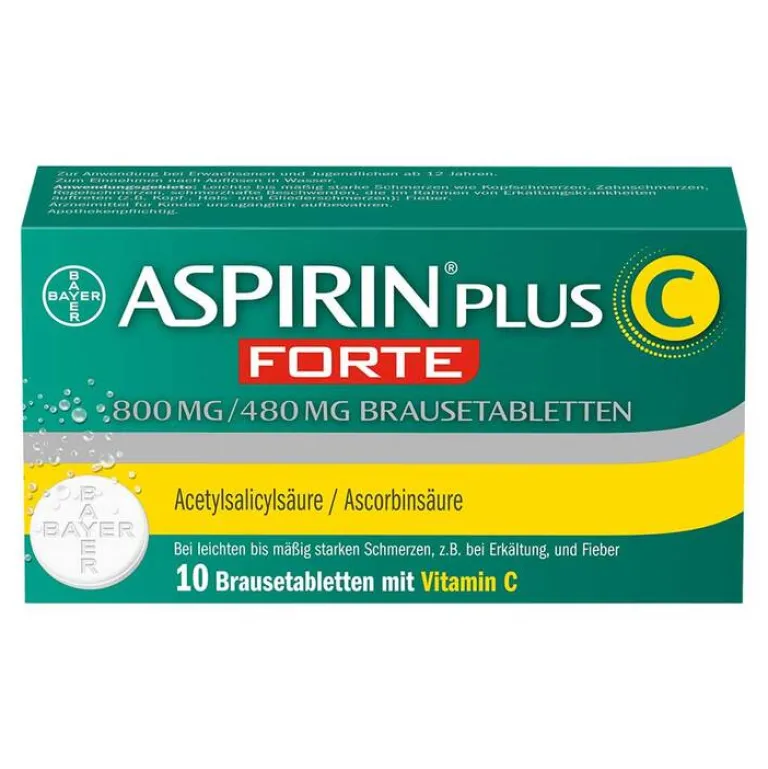 New Aspirin plus C forte 800 mg / 480 mg Brausetabletten, 10 St