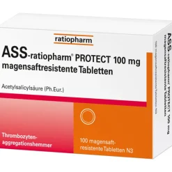 Online Ratiopharm ASS- Protect 100 mg magensaftresistent Tabletten, 100 St