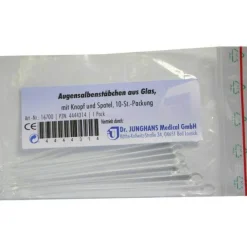 Augensalbenstäbchen 16700 mit Knopf und Spatel, 10 St