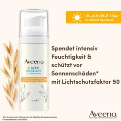 Aveeno Calm + Restore Hafer Tagespflege Creme LSF 50, 50 ml