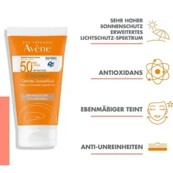 Best Cleanance Sonnenfluid SPF 50 + getönt, 50 ml Lsf 50+|Gesicht