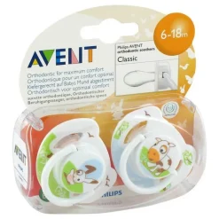 Clearance Beruhigungssauger 6 - 18 Mon.Tiermotive, 2 St Schnuller