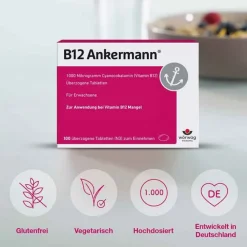 Ankermann B12 1000 µg Vitamin B12 Tabletten hochdosiert, 100 St