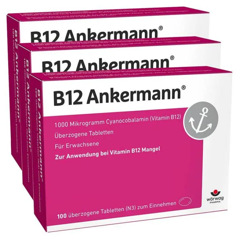 Ankermann B12 1000 µg Vitamin B12 Tabletten hochdosiert, 3x100 St