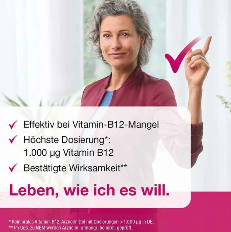 Sale B12 ® 1000 µg Vitamin B12 Tabletten hochdosiert, 50 St Vitamin B12 (Cobalamin)