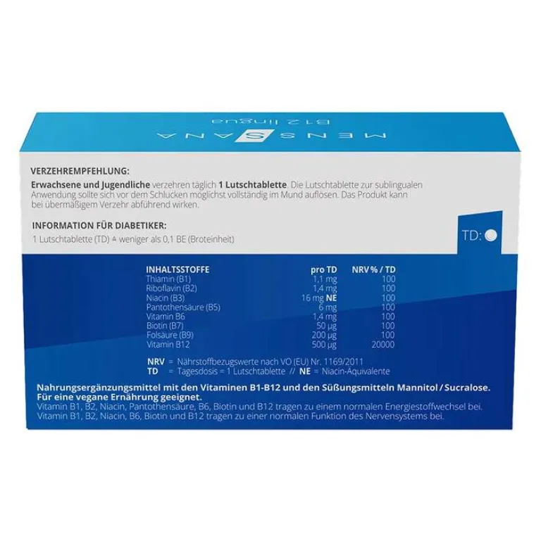 Discount B12 Lingua Sublingualtabletten, 90 St Vitamin B12 (Cobalamin)