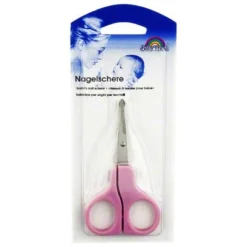 Clearance Babyschere gebogen rosa BF 9 cm, 1 St Haut- & Haarpflege