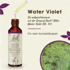 Clearance Original Bachblüten Bachblüten Nr. 34 Water Violet Tropfen, 20 ml