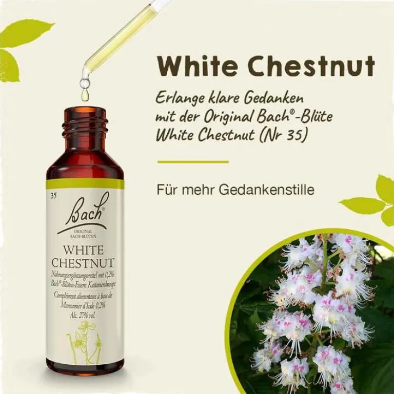 Best Original Bachblüten Bachblüten Nr. 35 White Chestnut Tropfen, 20 ml