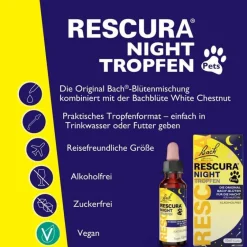 Hot Bachblüten Original Night Pets Tropfen alkoholfrei , 10 ml Bachblütentropfen|Bachblüten Für Tiere