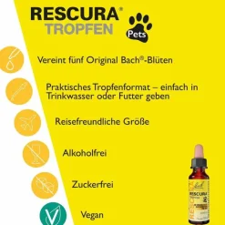 Hot Bachblüten Original Pets Tropfen alkoholfrei vet. (für Tiere), 10 ml Beruhigungsmittel Katze|Beruhigungsmittel Hund