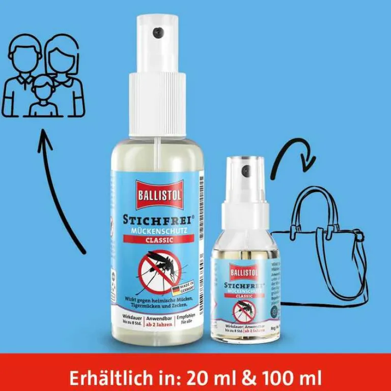 New Ballistol Mückenschutz Classic Pumpspray, 100 ml Mückenspray|Zeckenspray