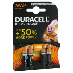Outlet Batterien Micro LR 03 AAA MN2400 Duracell Plus, 4 St Batterien