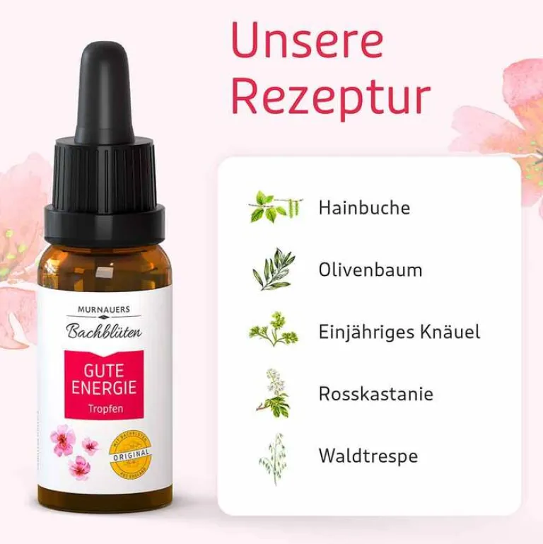 New BB Gute Energie Tropfen, 20 ml Bachblütentropfen