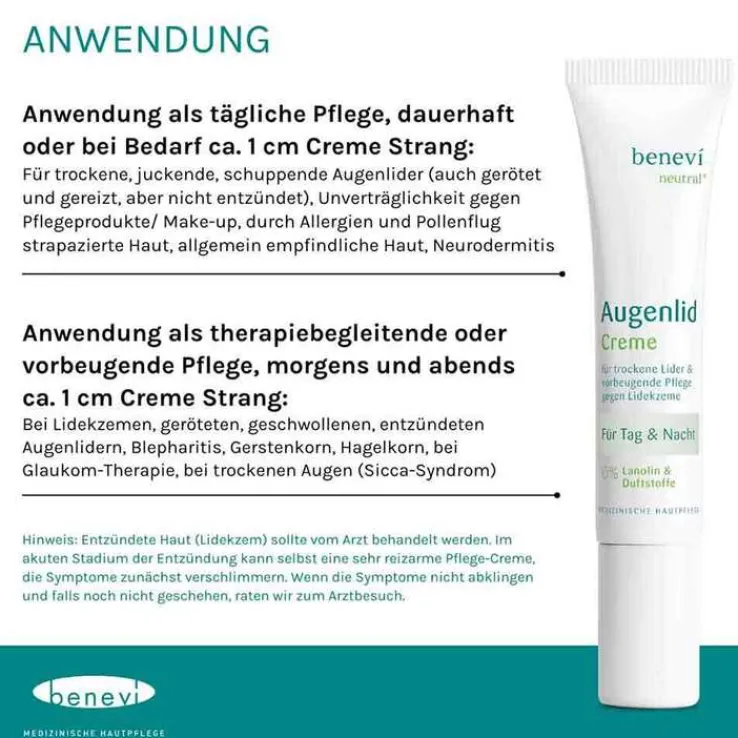 Benevi Neutral Augenlid-Creme, 15 ml