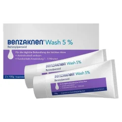Benzaknen® Wash 5% Suspension bei unreiner Haut und leichter Akne, 2X100 g