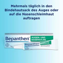 Bepanthen Augen- und Nasensalbe zur Förderung der Wundheilung, 5 g